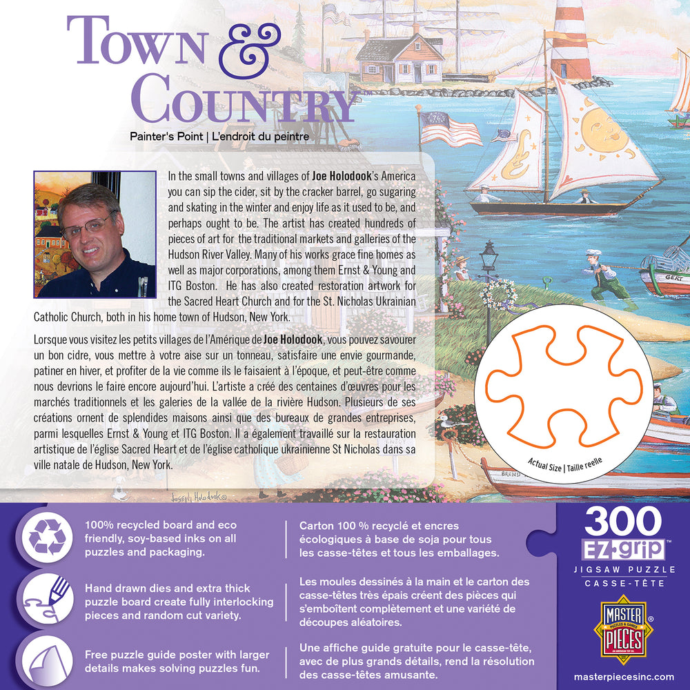 Puzzle Masterpieces:  300 Piece EZGRip Town & Country - Painter's Point
