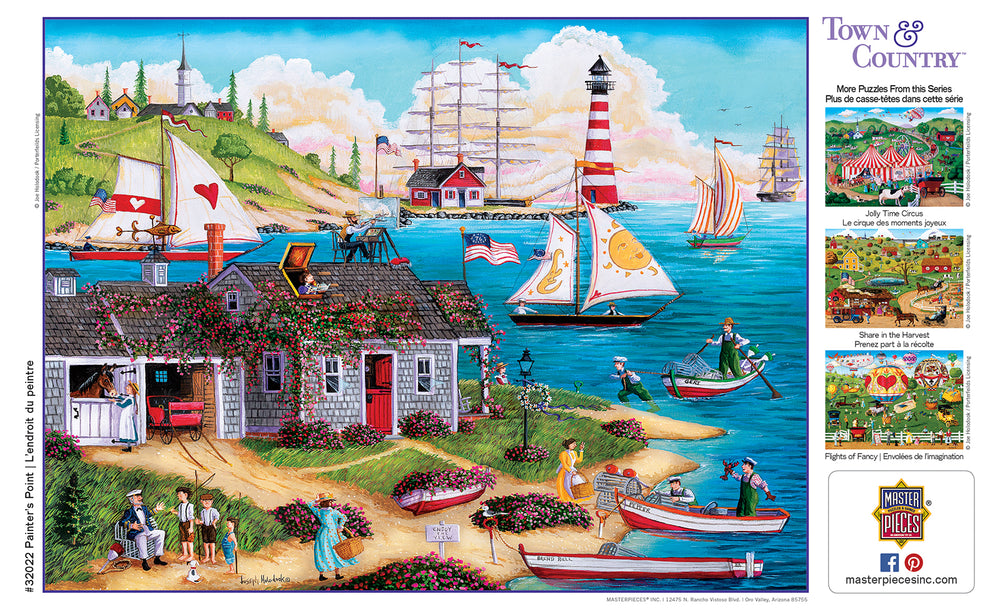 Puzzle Masterpieces:  300 Piece EZGRip Town & Country - Painter's Point