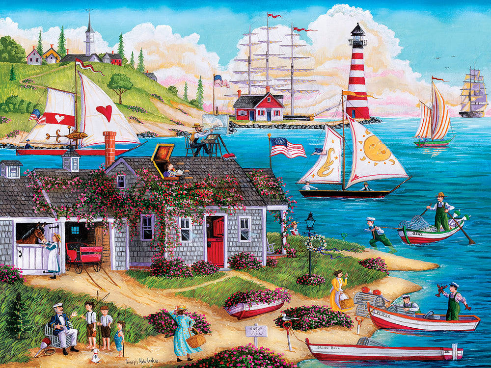 Puzzle Masterpieces:  300 Piece EZGRip Town & Country - Painter's Point