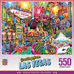 Puzzle Masterpieces:  550 Piece Greetings From - Las Vegas