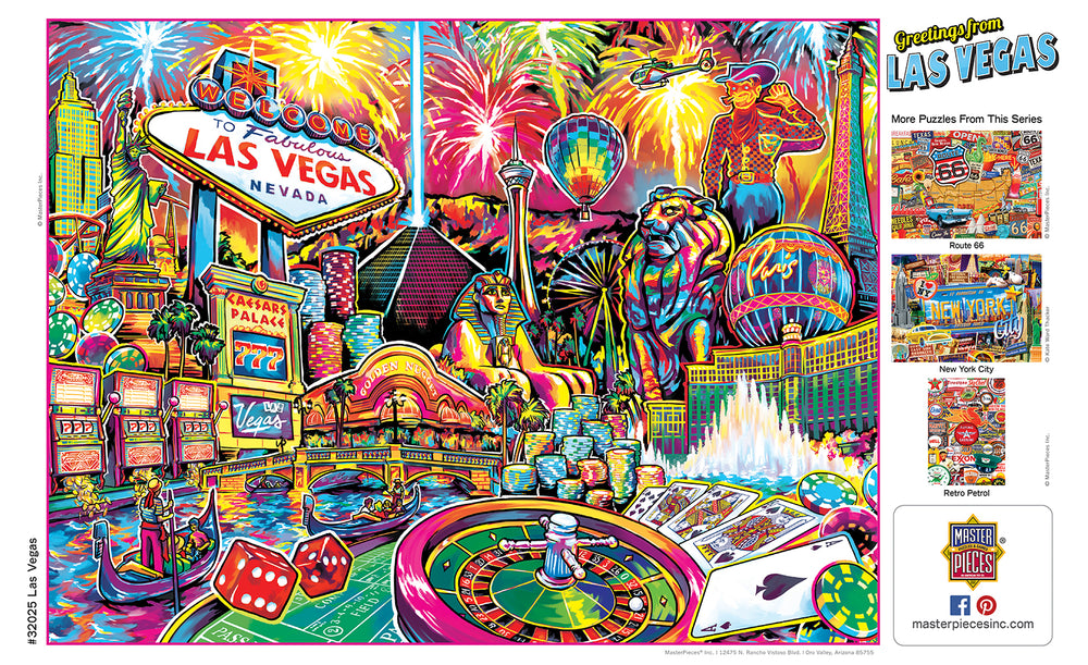 Puzzle Masterpieces:  550 Piece Greetings From - Las Vegas