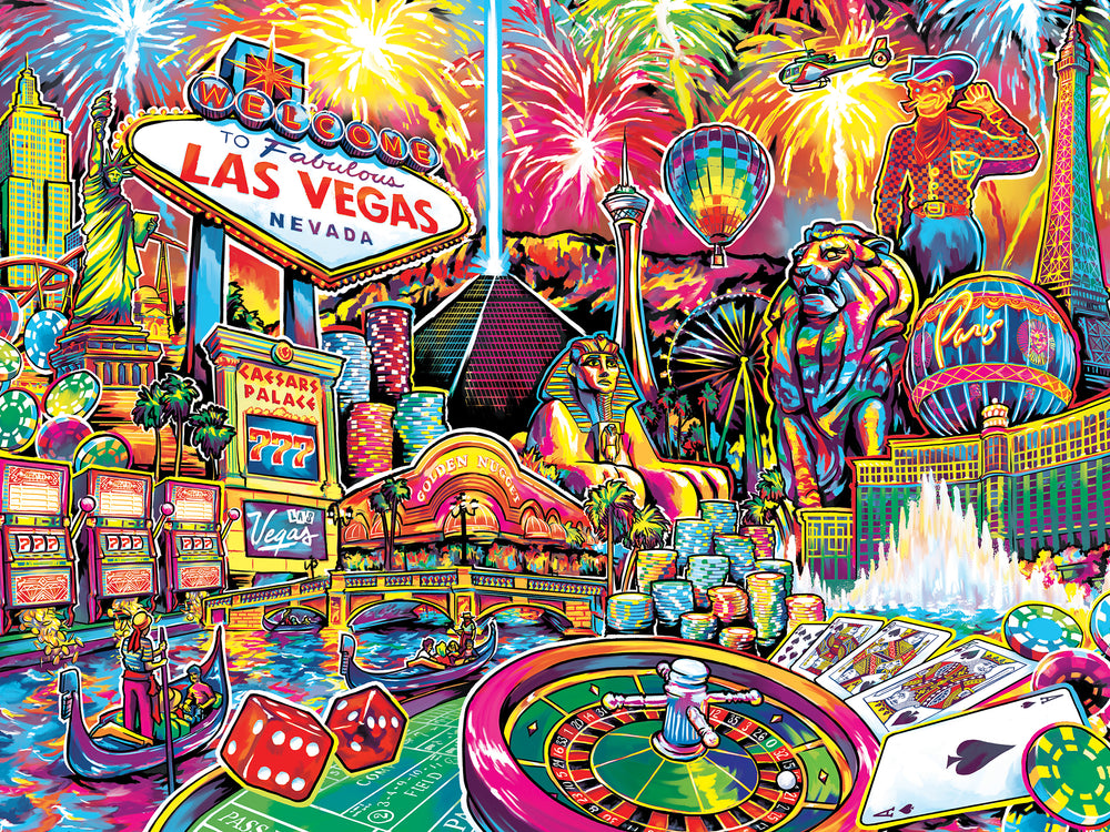 Puzzle Masterpieces:  550 Piece Greetings From - Las Vegas