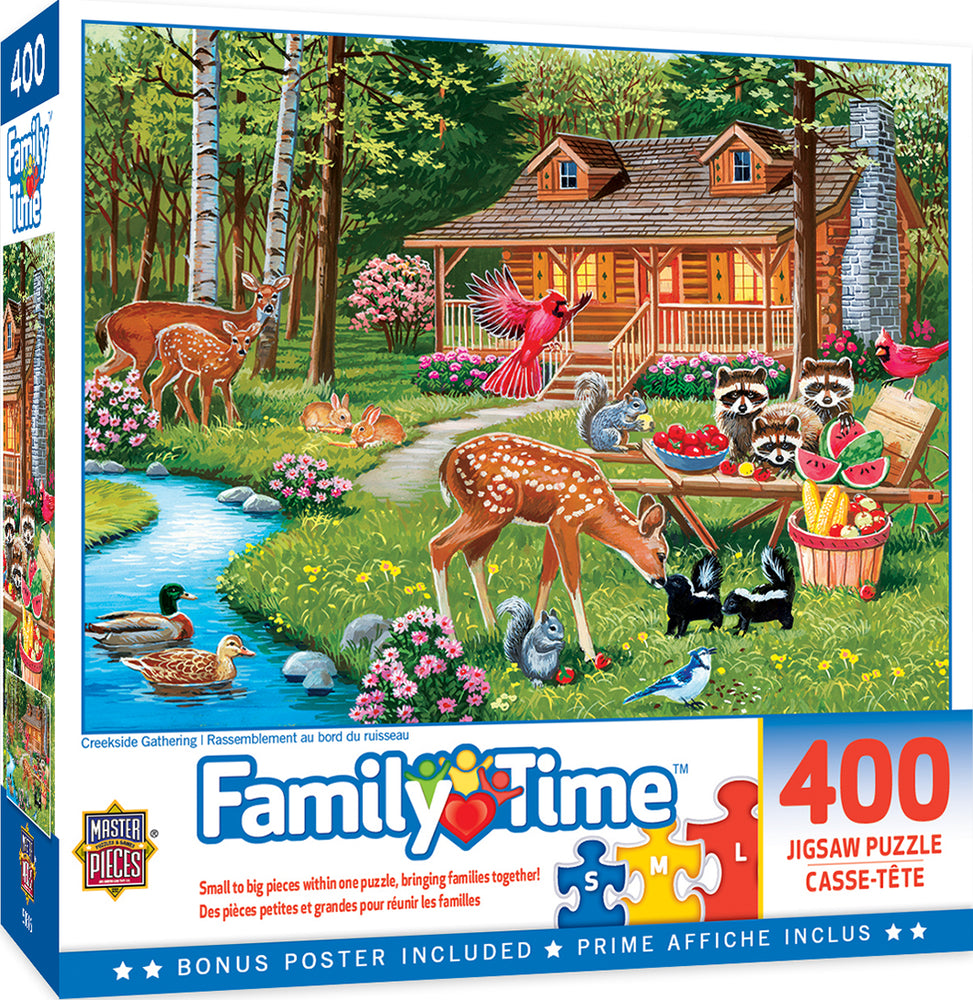 Puzzle Masterpieces:  400 piece Family Time - Creekside Gathering