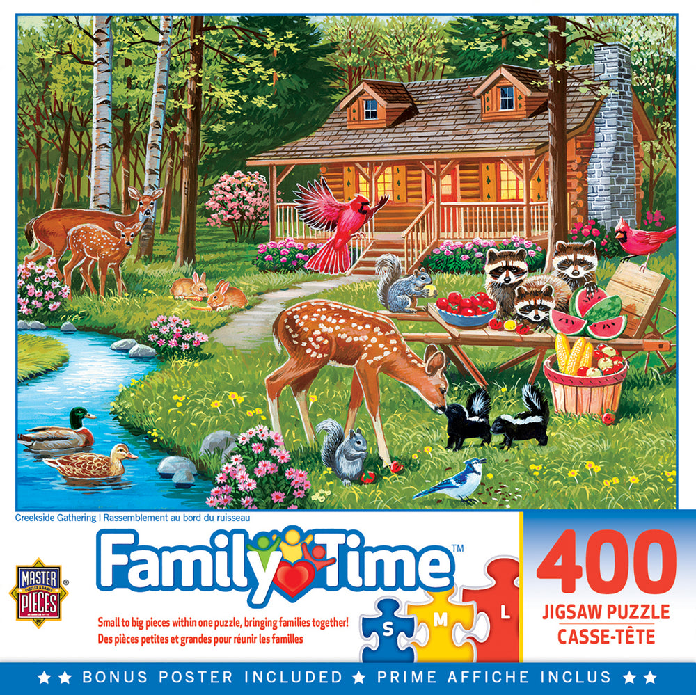 Puzzle Masterpieces:  400 piece Family Time - Creekside Gathering