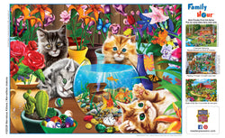 Puzzle Masterpieces:  400 piece Family Time - Marvelous Kittens