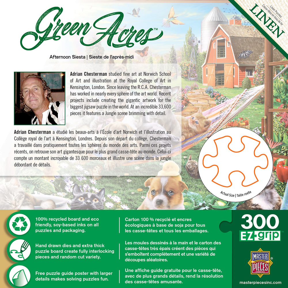 Puzzle Masterpieces:  300 piece EzGrip Green Acres - Afternoon Siesta
