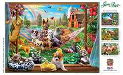 Puzzle Masterpieces:  300 piece EzGrip Green Acres - Afternoon Siesta