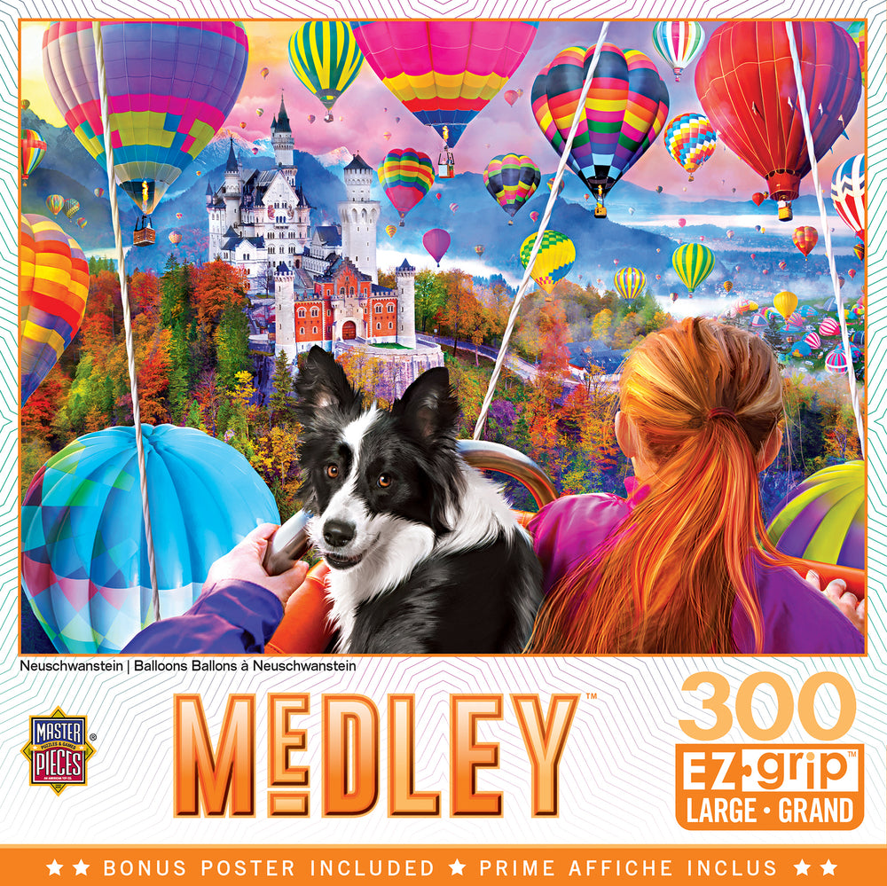 Puzzle Masterpieces:  300 piece EzGrip Medley - Neuschwanstein Balloons
