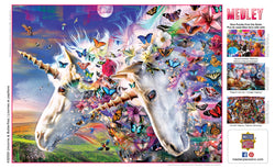 Puzzle Masterpieces:  300 piece EzGrip Medley - Unicorns & Butterflies