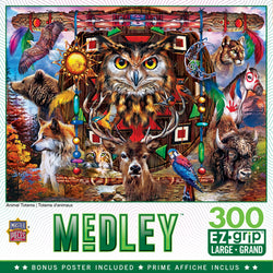 Puzzle Masterpieces:  300 piece EzGrip Medley - Animal Totems