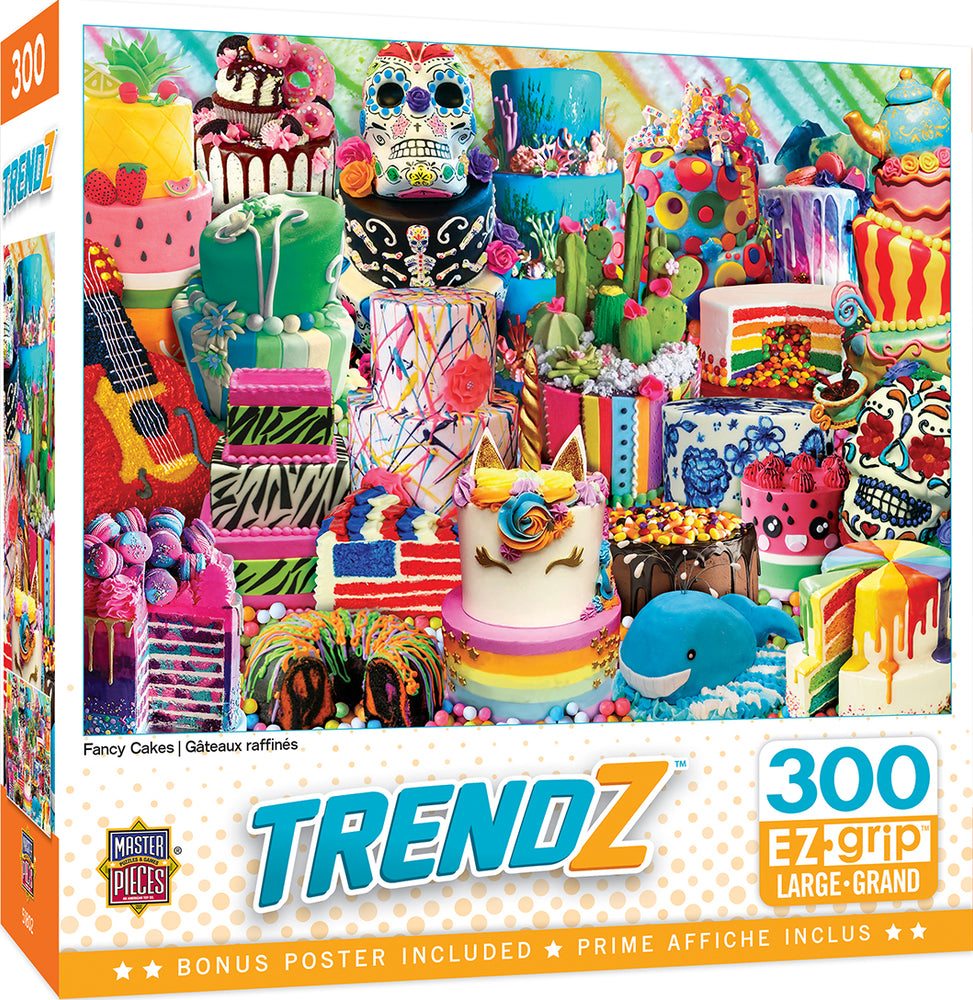 Puzzle Masterpieces:  300 piece EzGrip Trendz - Fancy Cakes