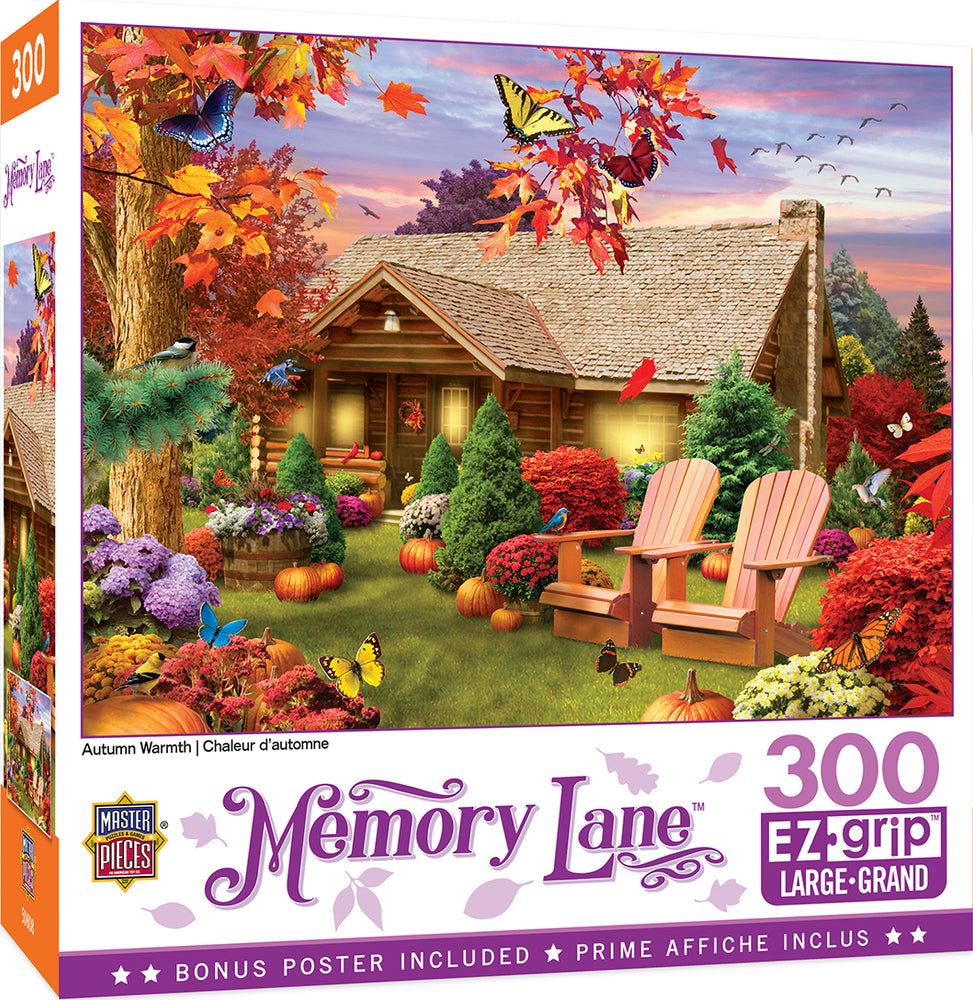 Puzzle Masterpieces:  300 Piece EZGRip Memory Lane - Autumn Warmth