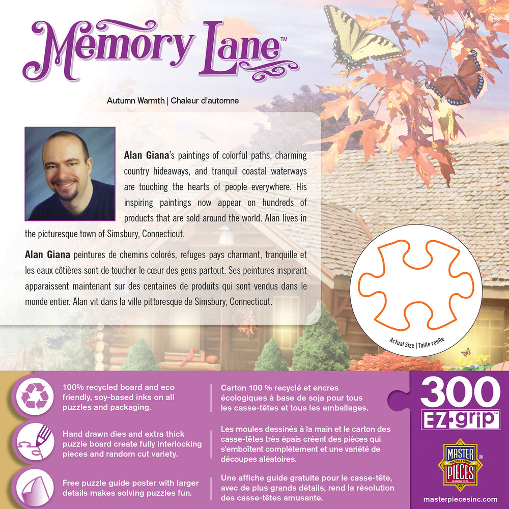 Puzzle Masterpieces:  300 Piece EZGRip Memory Lane - Autumn Warmth