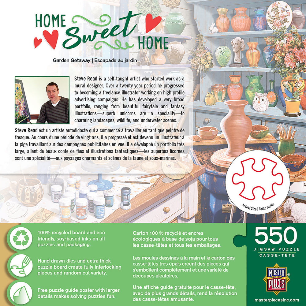 Puzzle Masterpieces:  550 Piece Home Sweet Home - Garden Getaway