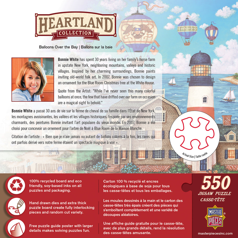 Puzzle Masterpieces:  550 Piece Heartland Collection - Balloons Over the Bay