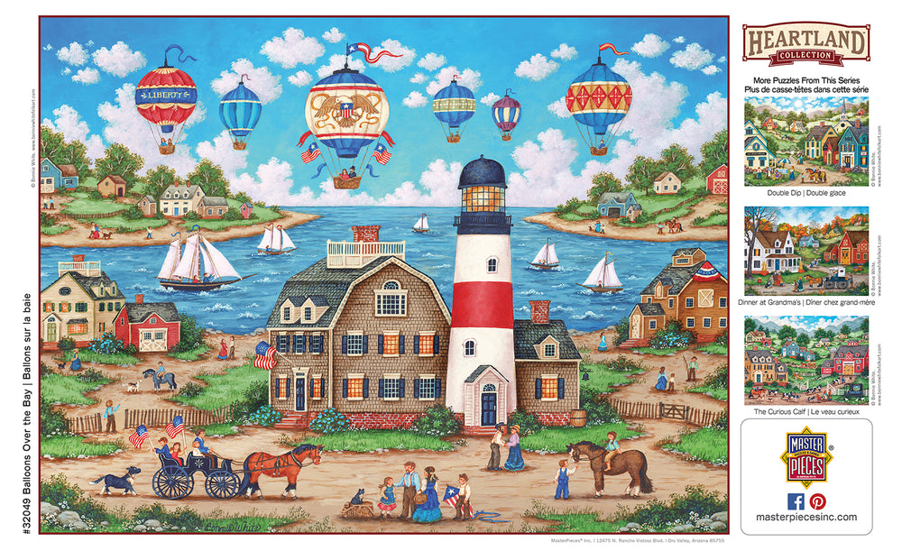 Puzzle Masterpieces:  550 Piece Heartland Collection - Balloons Over the Bay