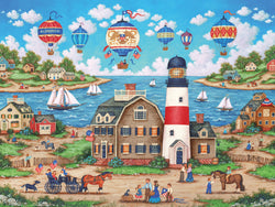 Puzzle Masterpieces:  550 Piece Heartland Collection - Balloons Over the Bay