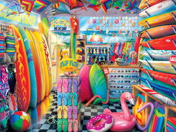 Puzzle Masterpieces:  750 Piece Shopkeepers - Beach Side Gear