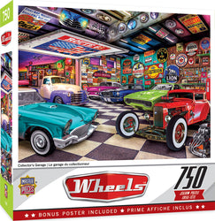 Puzzle Masterpieces:  750 Piece Wheels - Collector's Garage