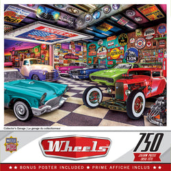 Puzzle Masterpieces:  750 Piece Wheels - Collector's Garage