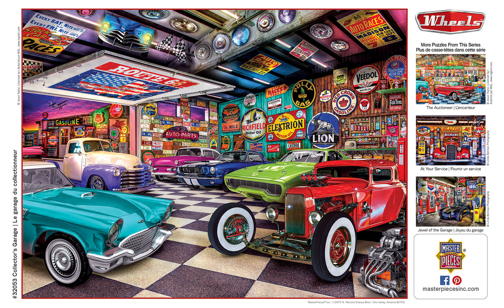 Puzzle Masterpieces:  750 Piece Wheels - Collector's Garage