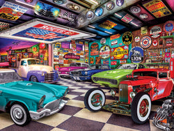 Puzzle Masterpieces:  750 Piece Wheels - Collector's Garage