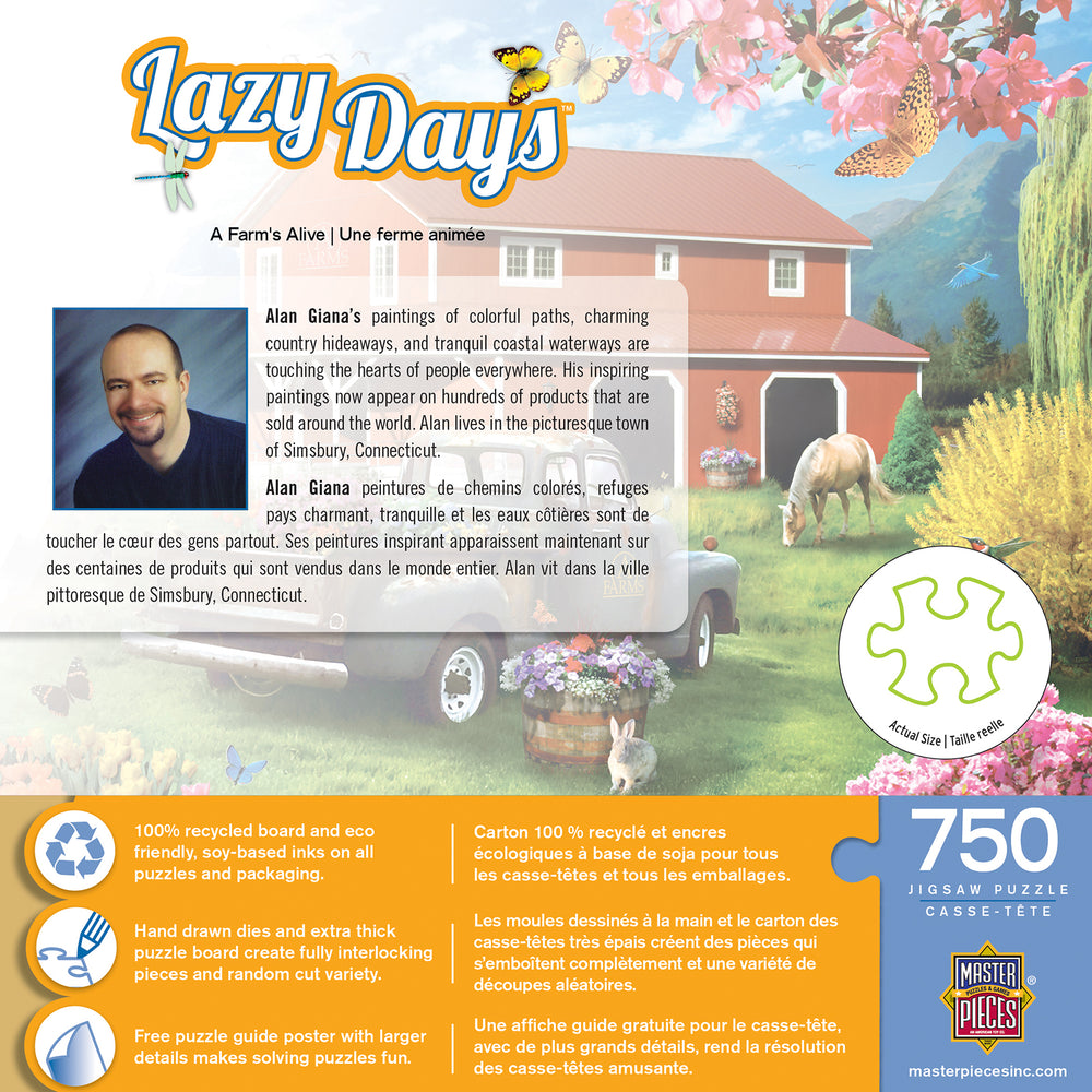Puzzle Masterpieces:  750 Piece Lazy Days - A Farm's Alive
