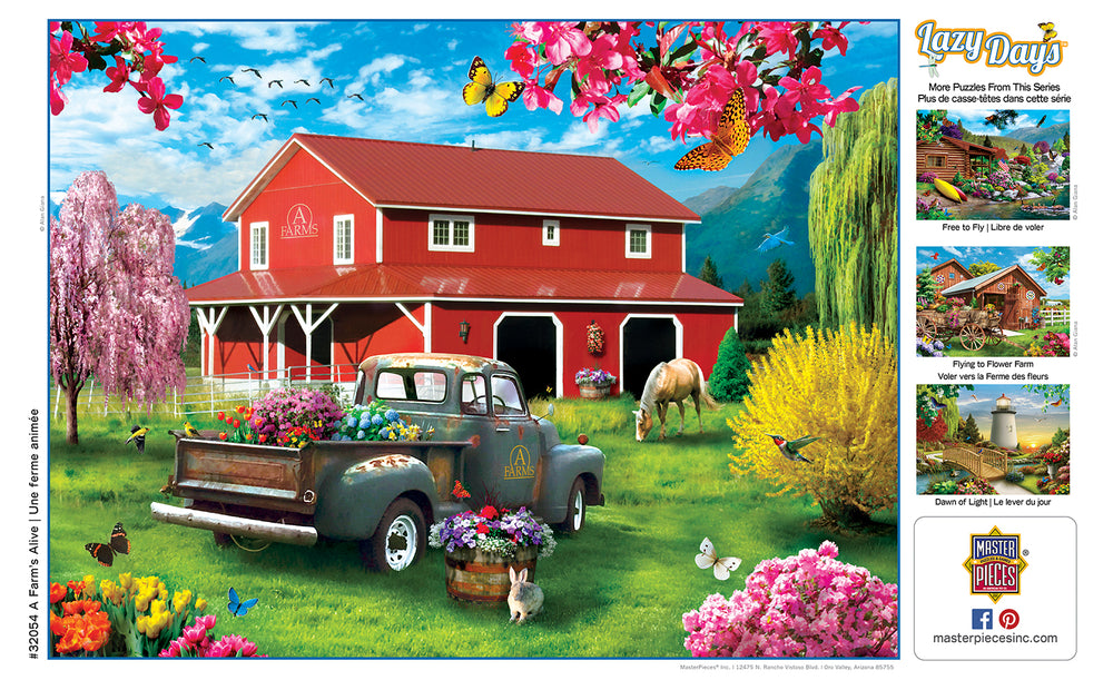 Puzzle Masterpieces:  750 Piece Lazy Days - A Farm's Alive