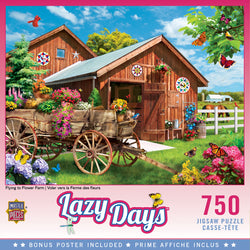 Puzzle Masterpieces:  750 Piece Lazy Days - Flying to Flower Farm