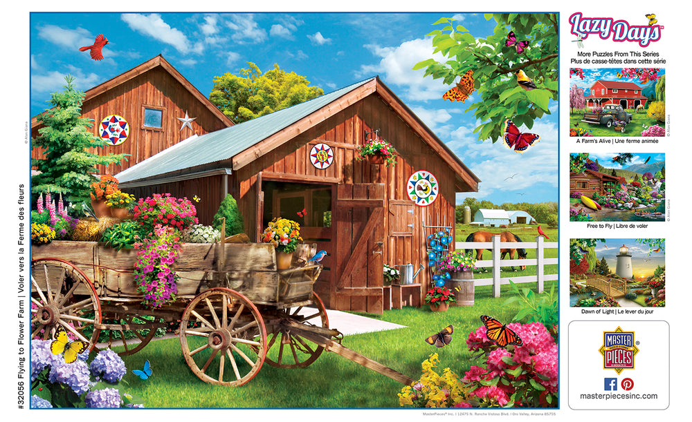 Puzzle Masterpieces:  750 Piece Lazy Days - Flying to Flower Farm
