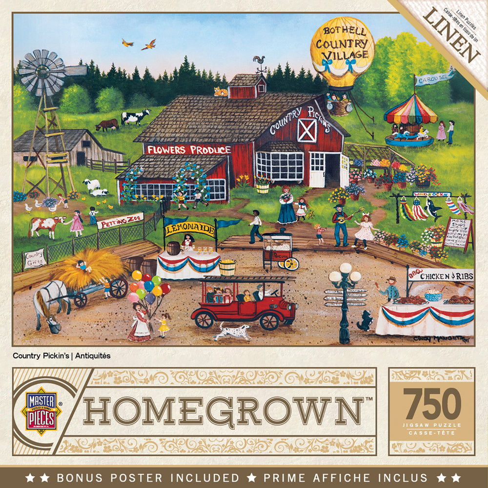 Puzzle Masterpieces:  750 Piece Homegrown - Country Pickens