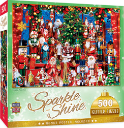 Puzzle Masterpieces:  500 Piece Glitter Holiday - Holiday Festivities