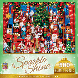 Puzzle Masterpieces:  500 Piece Glitter Holiday - Holiday Festivities