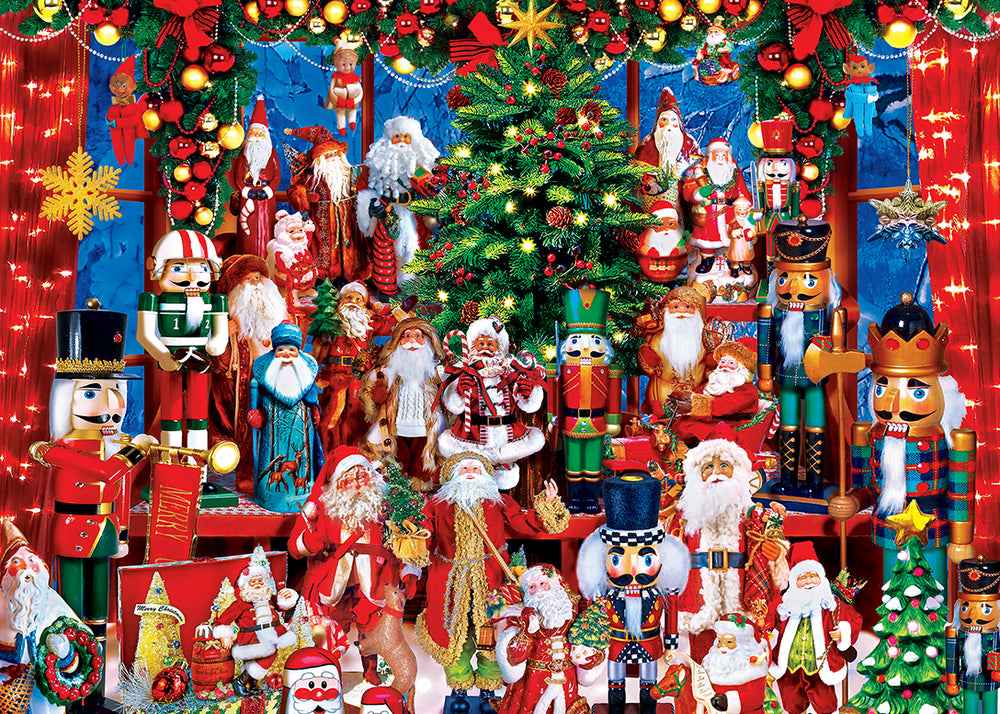 Puzzle Masterpieces:  500 Piece Glitter Holiday - Holiday Festivities