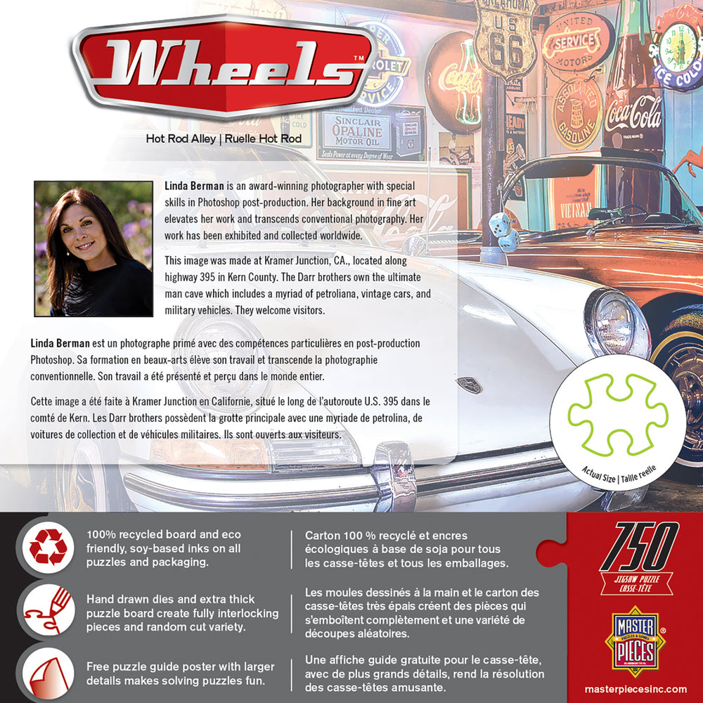 Puzzle Masterpieces:  750 Piece Wheels - Hot Rod Alley