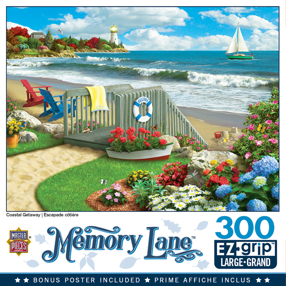 Puzzle Masterpieces:  300 piece EzGrip Memory Lane - Coastal Getaway