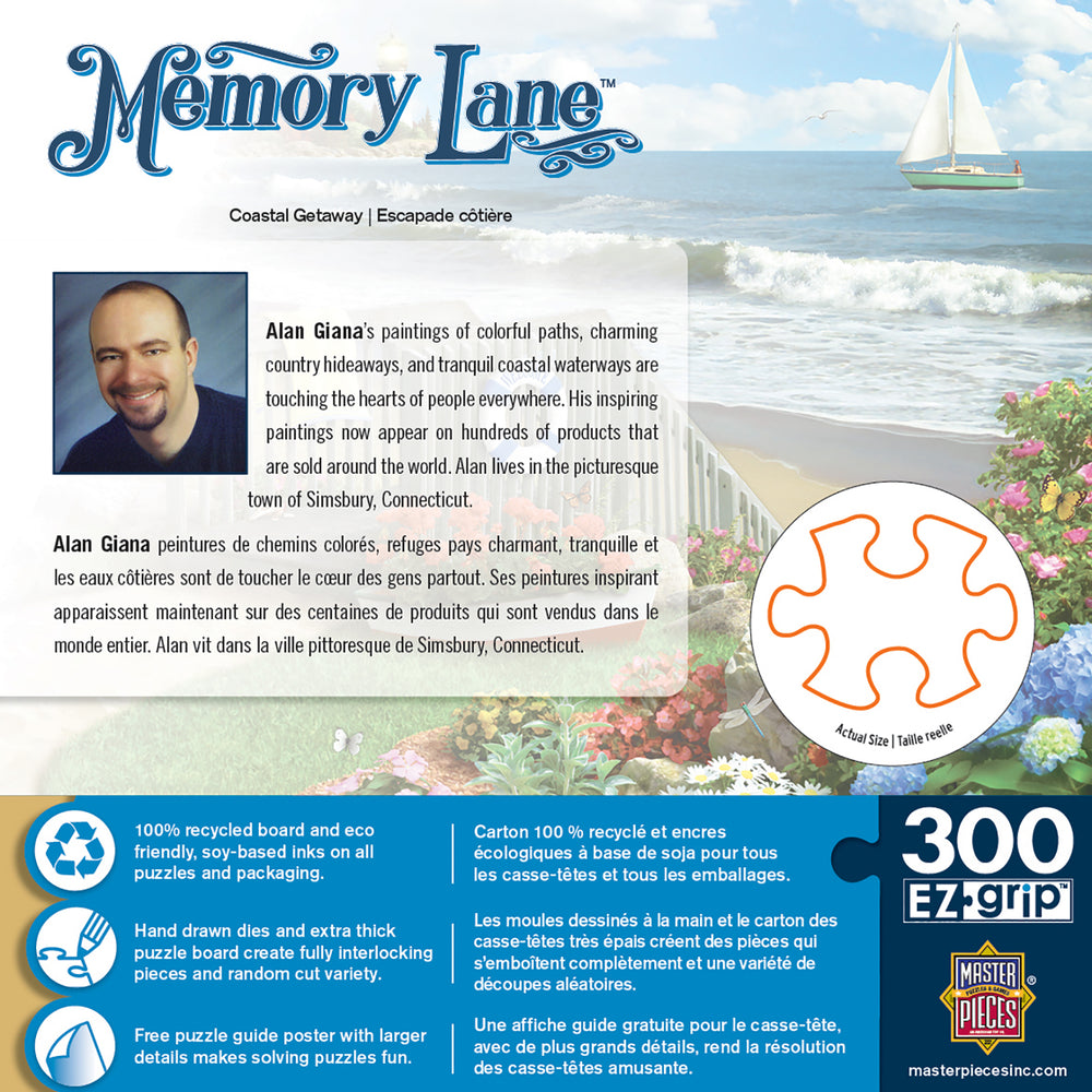 Puzzle Masterpieces:  300 piece EzGrip Memory Lane - Coastal Getaway