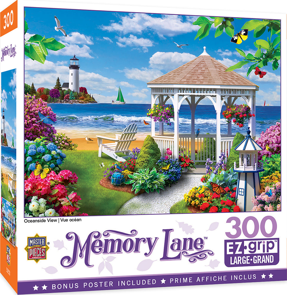 Puzzle Masterpieces:  300 piece EzGrip Memory Lane - Oceanside View