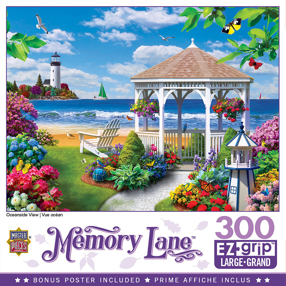 Puzzle Masterpieces:  300 piece EzGrip Memory Lane - Oceanside View