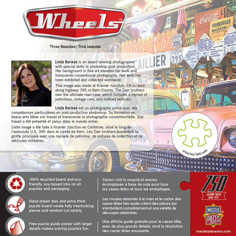 Puzzle Masterpieces:  750 Piece Wheels - Three Beauties