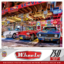 Puzzle Masterpieces:  750 Piece Wheels - Triple Threat
