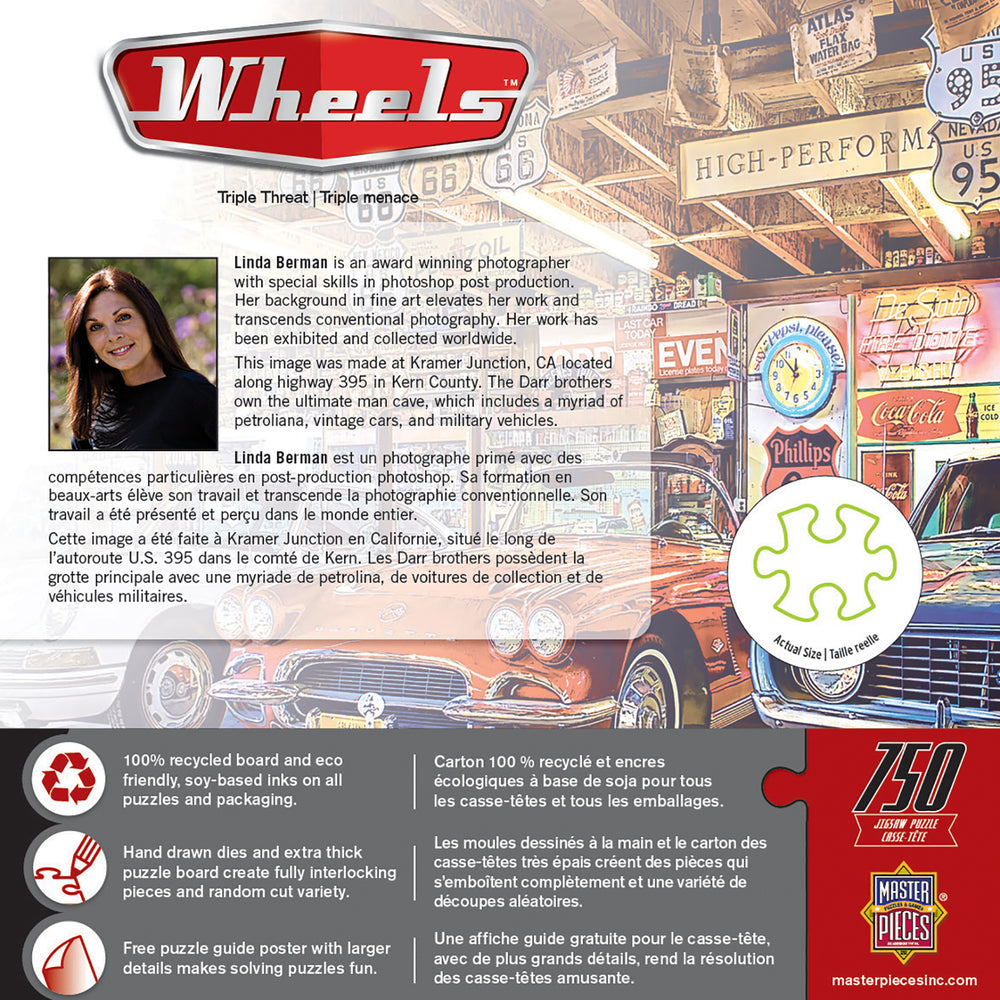 Puzzle Masterpieces:  750 Piece Wheels - Triple Threat