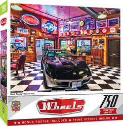 Puzzle Masterpieces:  750 Piece Wheels - Black Beauty