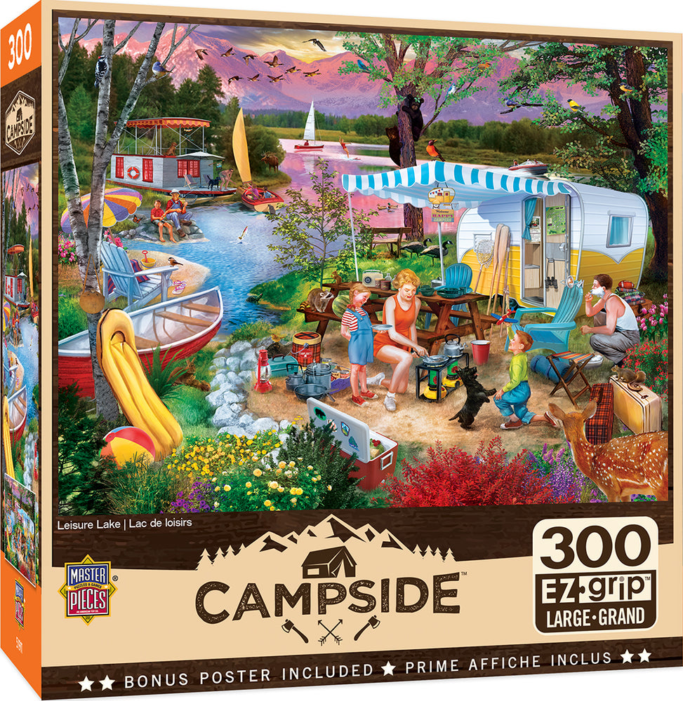 Puzzle Masterpieces:  300 piece EzGrip Campside - Leisure Lake