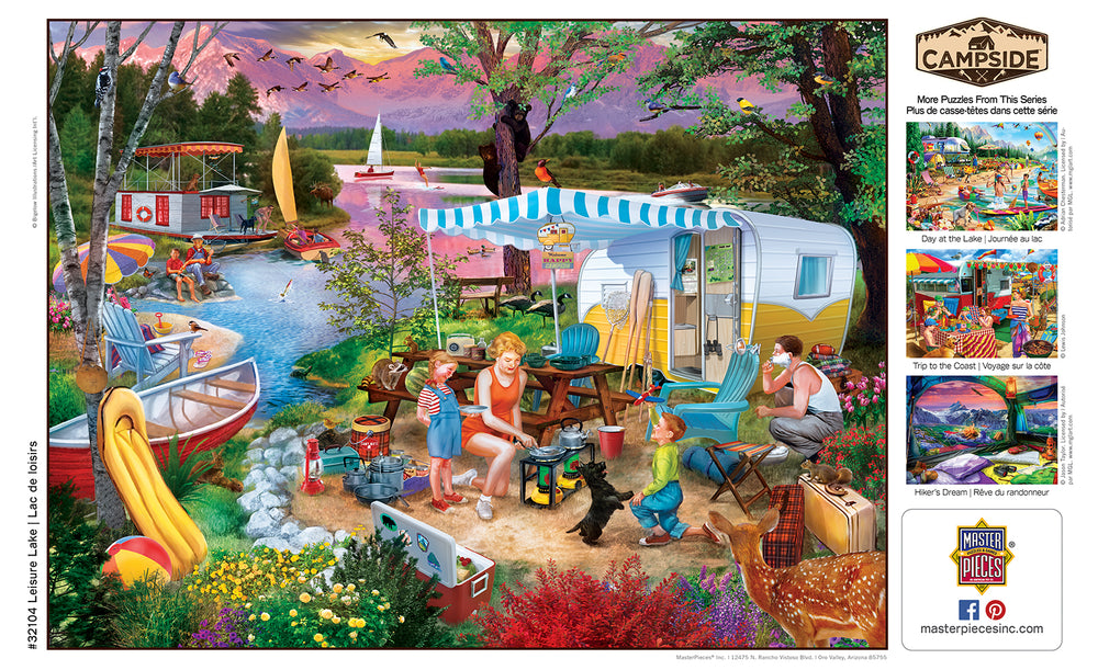 Puzzle Masterpieces:  300 piece EzGrip Campside - Leisure Lake