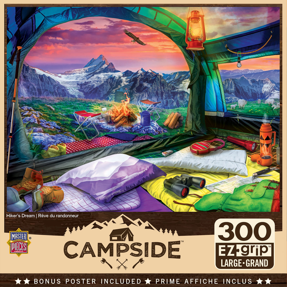 Puzzle Masterpieces:  300 piece EzGrip Campside - Hiker's Dream