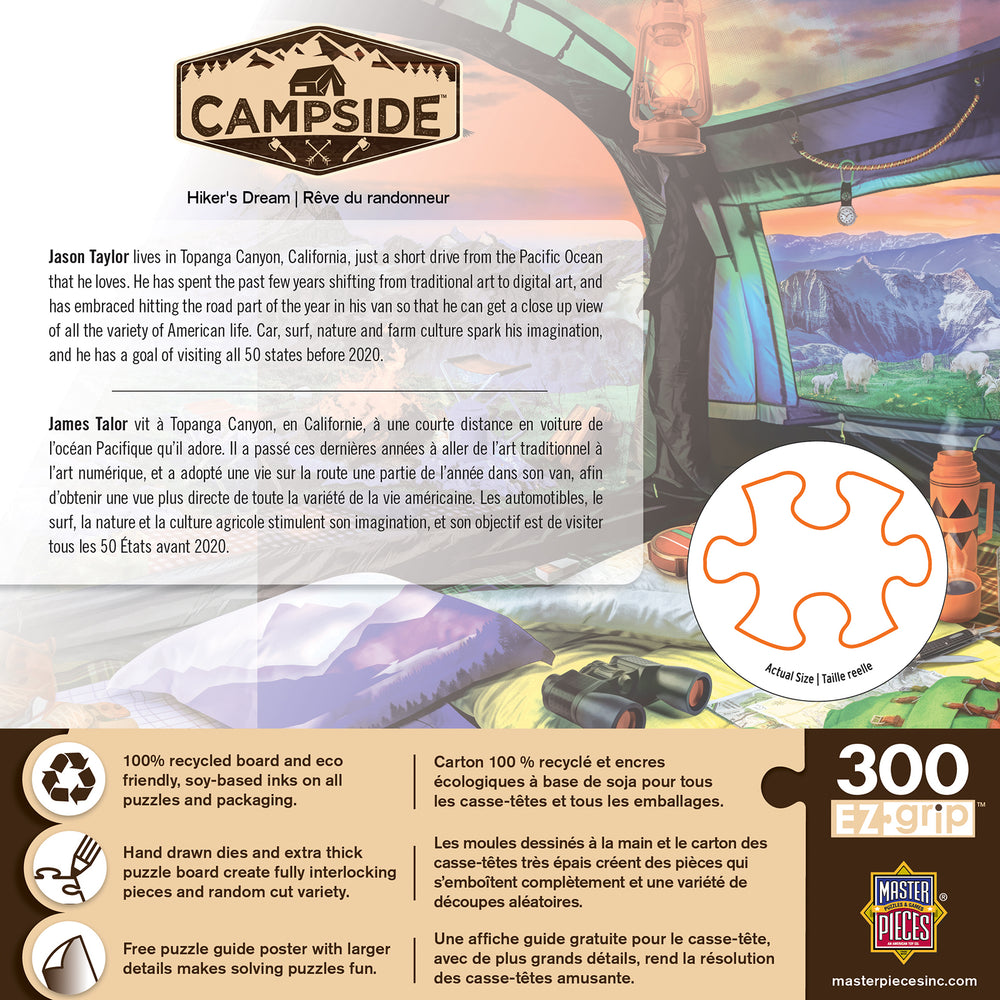 Puzzle Masterpieces:  300 piece EzGrip Campside - Hiker's Dream