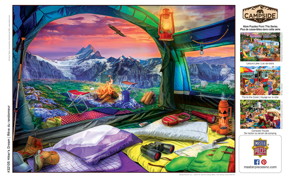 Puzzle Masterpieces:  300 piece EzGrip Campside - Hiker's Dream