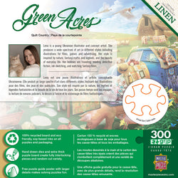 Puzzle Masterpieces:  300 piece EzGrip Green Acres - Quilt Country