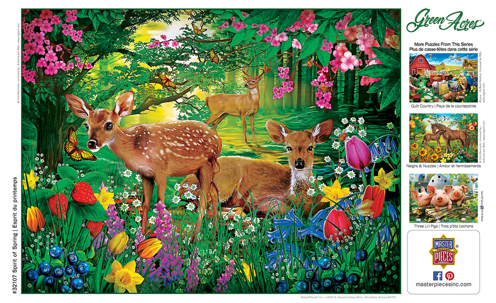 Puzzle Masterpieces:  300 piece EzGrip Green Acres - Spirit of Spring